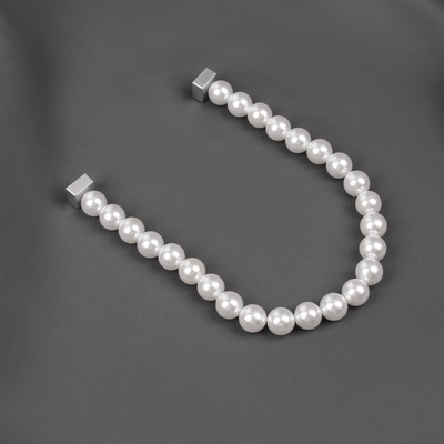 Подхват для штор «Бусы из жемчуга», d=1.5 см, 40±1 см, белый