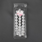 Подхват для штор «Бусы из жемчуга», d=1.5 см, 40±1 см, белый - Фото 4