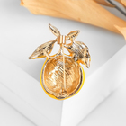 Брошь «Лимон», цвет жёлто-зелёный в золоте - Фото 2