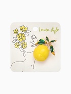 Брошь «Лимон», цвет жёлто-зелёный в золоте - Фото 4