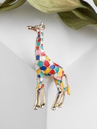 Брошь «Жираф», цветная в золоте - Фото 5