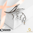 Брошь «Ландыши», цвет белый в серебре - Фото 1