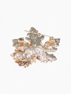 Брошь «Листья» три кленовых, цветная в золоте - Фото 3