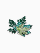 Брошь «Листья» три кленовых, цвет зелёный в серебре - Фото 3