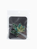 Брошь «Листья» три кленовых, цвет зелёный в серебре - Фото 8