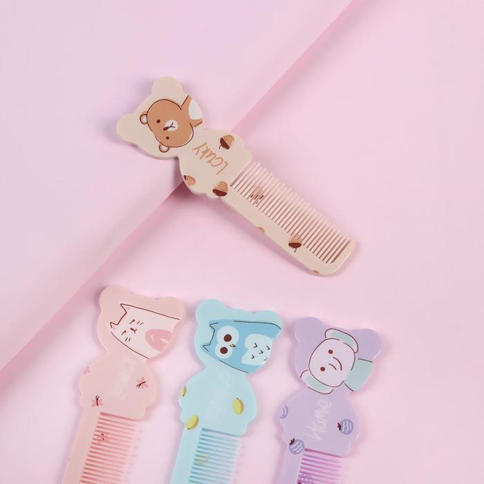 Расчёска фигурная «Детское счастье», 13 × 4 см, рисунок МИКС - Фото 1