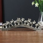 Сувенир полистоун "Семь слонов на мосту" ветвь 8,5х4х26 см - фото 25585341