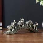 Сувенир полистоун "Семь слонов на мосту" ветвь 8,5х4х26 см - фото 25585342