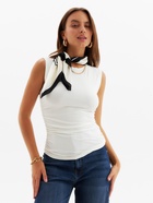 Платок женский MINAKU «Диагональ», молочный, размер 70×70 см - Фото 5