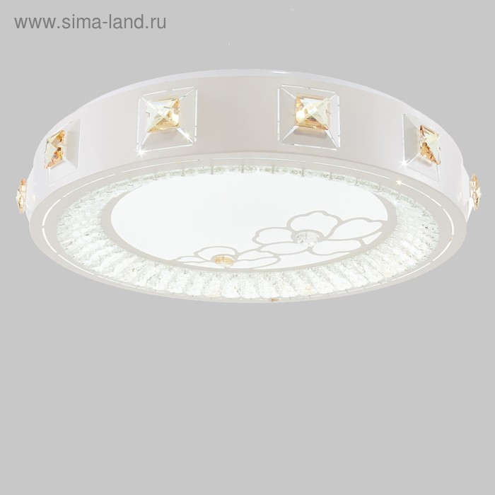 Люстра c ПДУ 661621LED 90 Вт 3 режима 3000-6000К диммер белый 50×50×9 см BayerLux - Фото 1