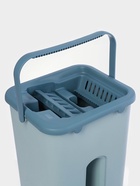 Швабра с отжимом и ведро Доляна, швабра плоская, ведро с двумя отсеками, 8 л, дополнительная насадка - Фото 2