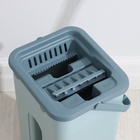 Швабра с отжимом и ведро Доляна, швабра плоская, ведро с двумя отсеками, 8 л, дополнительная насадка - Фото 9