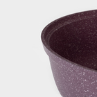 Кастрюля-жаровня KUKMARA Trendy style, 3 л, d=26 см, h=9 см, антипригарное покрытие, стеклянная крышка, фиолетовая - Фото 3