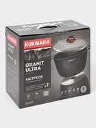 Кастрюля KUKMARA Granit ultra, 8 л, d=30 см, со стеклянной крышкой, антипригарное покрытие, литой алюминий, коричневая - Фото 6