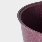 Кастрюля KUKMARA Trendy style, 6 л, d=26 см, h=15.5 см, антипригарное покрытие, стеклянная крышка, литой алюминий, фиолетовая - Фото 4