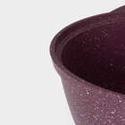 Кастрюля KUKMARA Trendy style, 2 л, d=20 см, h=10.5 см, антипригарное покрытие, стеклянная крышка, литой алюминий, фиолетовая - Фото 4