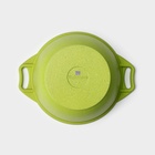 Кастрюля KUKMARA Trendy style, 2 л, d=20 см, h=10.5 см, антипригарное покрытие, стеклянная крышка, литой алюминий, зелёная - Фото 5