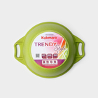 Кастрюля KUKMARA Trendy style, 2 л, d=20 см, h=10.5 см, антипригарное покрытие, стеклянная крышка, литой алюминий, зелёная - Фото 6