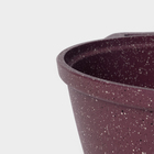 Кастрюля KUKMARA Trendy style, 1 л, d=16 см, h=9 см, антипригарное покрытие, стеклянная крышка, литой алюминий, фиолетовая - Фото 4