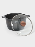 Кастрюля KUKMARA Granit ultra, 10 л, d=32.5 см, со стеклянной крышкой, антипригарное покрытие, литой алюминий, коричневая - Фото 2