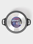 Кастрюля KUKMARA Granit ultra, 10 л, d=32.5 см, со стеклянной крышкой, антипригарное покрытие, литой алюминий, коричневая - Фото 5
