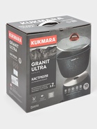 Кастрюля KUKMARA Granit ultra, 10 л, d=32.5 см, со стеклянной крышкой, антипригарное покрытие, литой алюминий, коричневая - Фото 6
