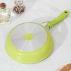 Сковорода Trendy style, d=22 см, пластиковая ручка, антипригарное покрытие, цвет зелёный - Фото 3