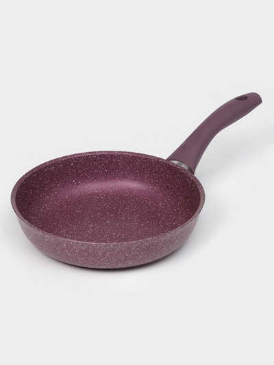 Сковорода Trendy style, d=22 см, пластиковая ручка, антипригарное покрытие, цвет фиолетовый