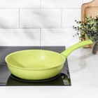 Сковорода KUKMARA Trendy style, d=24 см, пластиковая ручка, антипригарное покрытие, алюминий, зелёная - Фото 6