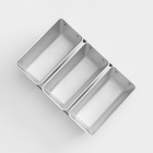 Форма для хлеба KUKMARA, 2.1 л, 22.5×11.5×12.2 см, Л-7, 3-х секционная, литой алюминий - Фото 2