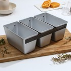 Форма для хлеба KUKMARA, 2.1 л, 22.5×11.5×12.2 см, Л-7, 3-х секционная, литой алюминий - Фото 5