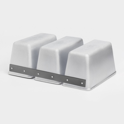 Форма для хлеба KUKMARA, 2.1 л, 22.5×11.5×12.2 см, Л-7, 3-х секционная, литой алюминий
