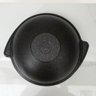 Казан для плова Grаnit ultrа, 6 л, алюминиевая крышка, литые ручки, антипригарное покрытие, цвет чёрный - Фото 3