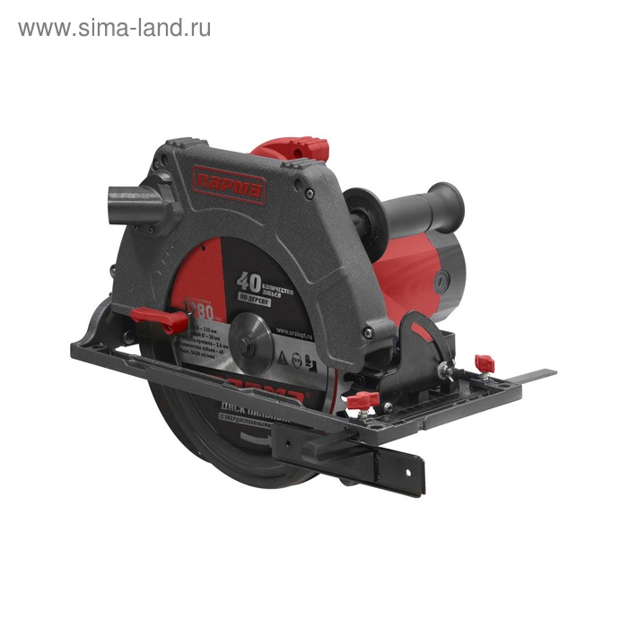 Пила циркулярная «ПАРМА» 235Д, стационарная, 2200 Вт, 235×30 мм, пл. пуск, литое основание - Фото 1