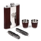 Подарочный набор «Рептилия»: фляжка 240 мл, 2 ножика, 2 стопки - Фото 2