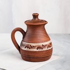 Кувшин "Ирон", роспись ангобом, красная глина, 0.8 л - Фото 1