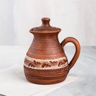 Кувшин "Ирон", роспись ангобом, красная глина, 0.8 л - Фото 2