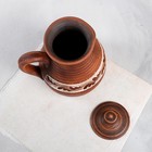 Кувшин "Ирон", роспись ангобом, красная глина, 0.8 л - Фото 3