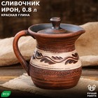 Кувшин "Ирон", роспись ангобом, красная глина, 0.8 л - Фото 5