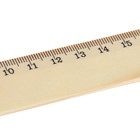Линейка деревянная 20 см, Attomex, п/п, европодвес, в пластиковой упаковке, со штрихкодом - Фото 2