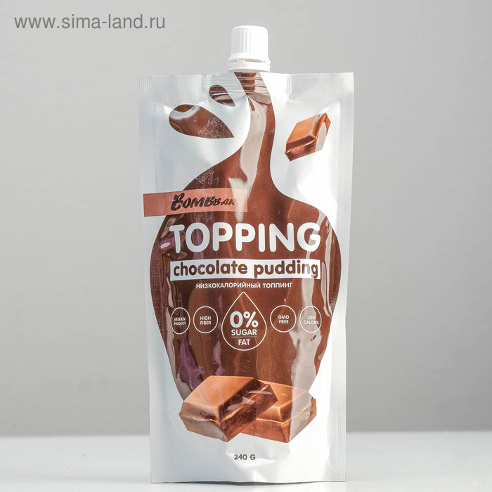 Топпинг Bombbar, шоколадный пудинг, спортивное питание, 240 г - Фото 1