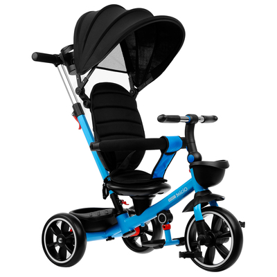 Велосипед трёхколёсный Micio Veloce+, колёса EVA 10"/8", цвет синий