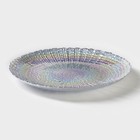 Тарелка стеклянная подстановочная «Жемчуг», d=31,5 см, цвет перламутровый - фото 24194854