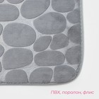 Коврик для ванной Доляна «Галька», 40×60 см, цвет серый - Фото 2