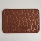 Коврик для ванной и туалета Доляна «Галька», 40×60 см, цвет коричневый - Фото 1