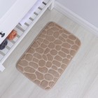 Коврик для ванной и туалета Доляна «Галька», 40×60 см, бежевый - Фото 7