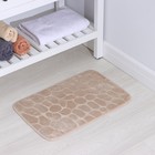 Коврик для ванной и туалета Доляна «Галька», 40×60 см, бежевый - Фото 2