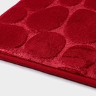 Коврик для ванной Доляна «Галька», 40×60 см, цвет бордовый - фото 6284105