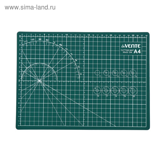 Коврик для резки макетный A4 deVENTE, 3 мм, непрорезаемый, двусторонний, трёхслойный - Фото 1