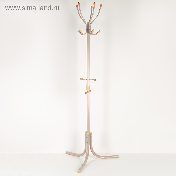 Вешалка напольная (ВК5Д/Б), 60×60×180 см, бежевая, металлик - Фото 1